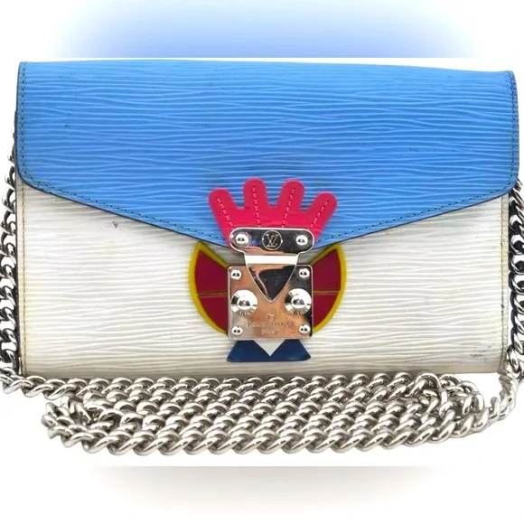 Louis Vuitton Tribal Mask Shoulder Bag Epi leather Cross Body Bag White M60795 - Picture 1 of 16